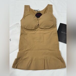 Contorly Cami Shaper Classic 010 Beige XL Tummy Control Built-in Bra NWT